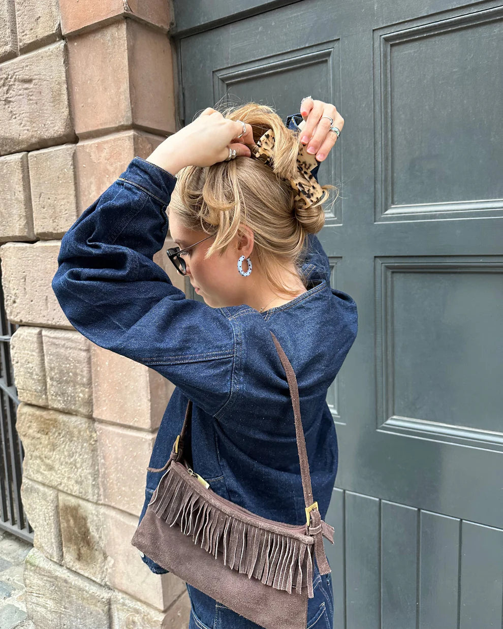 Polka Dot Hoop Earrings Small