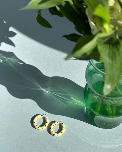 Polka Dot Hoop Earrings Small
