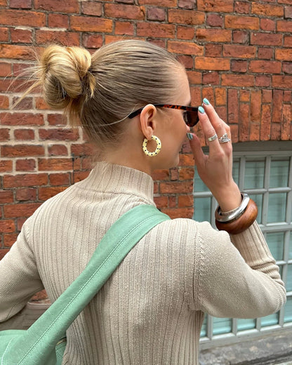 Polka Dot Hoop Earrings Small