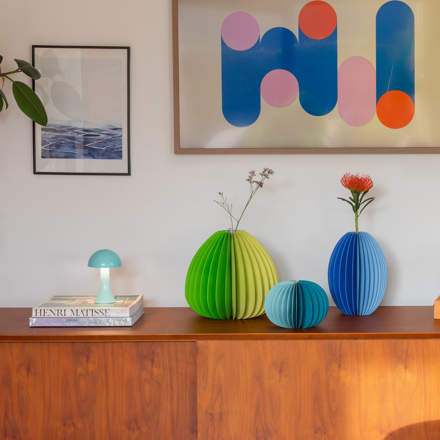 Yuki Paper Vase in Green