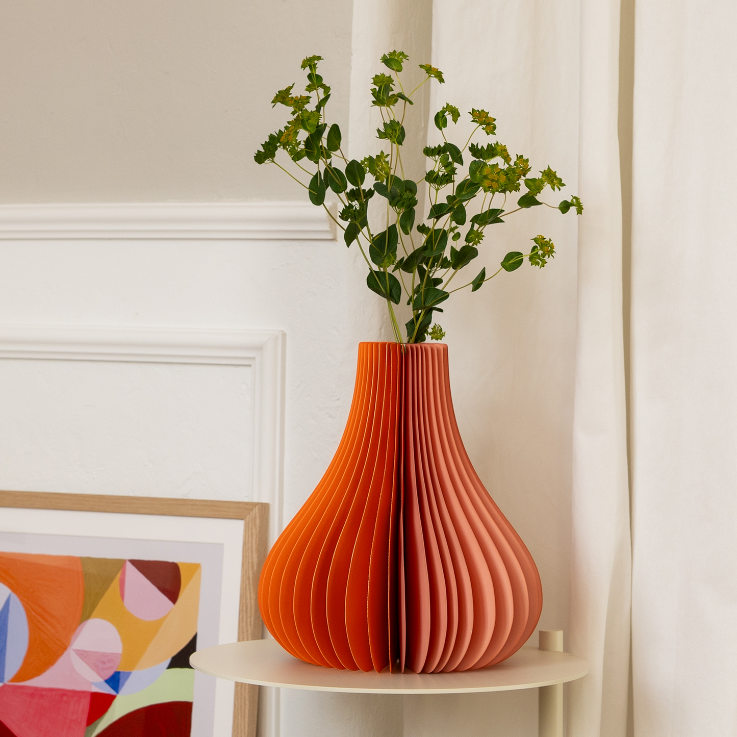 Yuki Paper Vase in Orange
