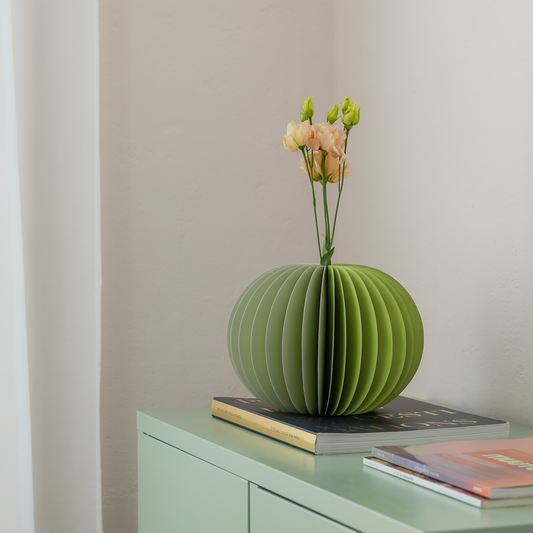 Yuki Paper Vase in Sage