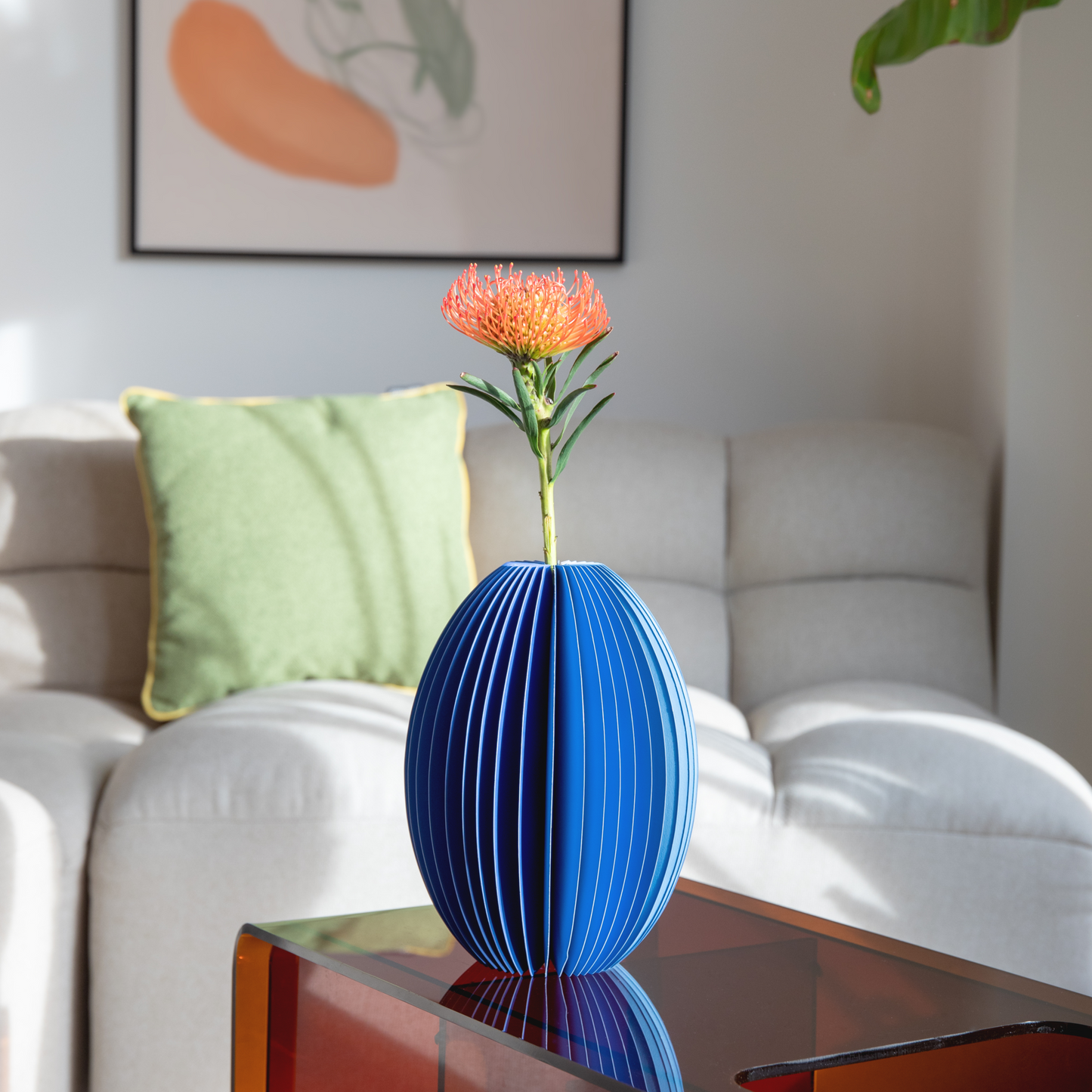 Yuki Paper Vase in Blue