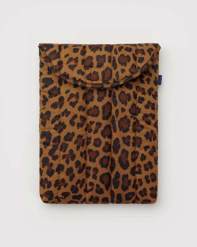 Baggu Puffy 13"/14" Laptop Sleeve in Leopard