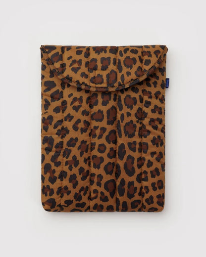 Baggu Puffy 13"/14" Laptop Sleeve in Leopard