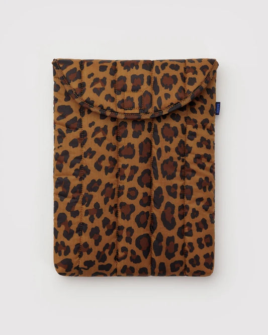 Baggu Puffy 13"/14" Laptop Sleeve in Leopard