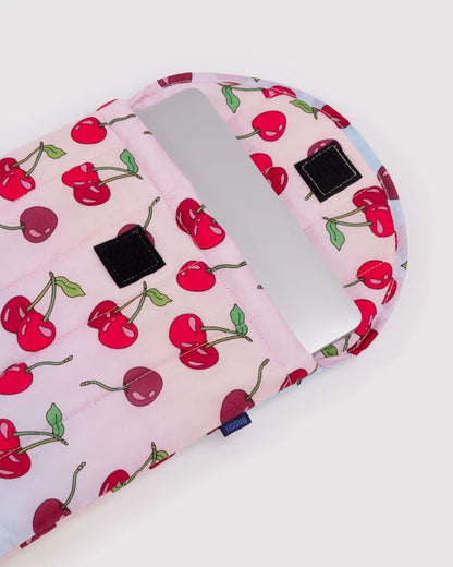 Baggu Puffy 13"/14" Laptop Sleeve in Cherries