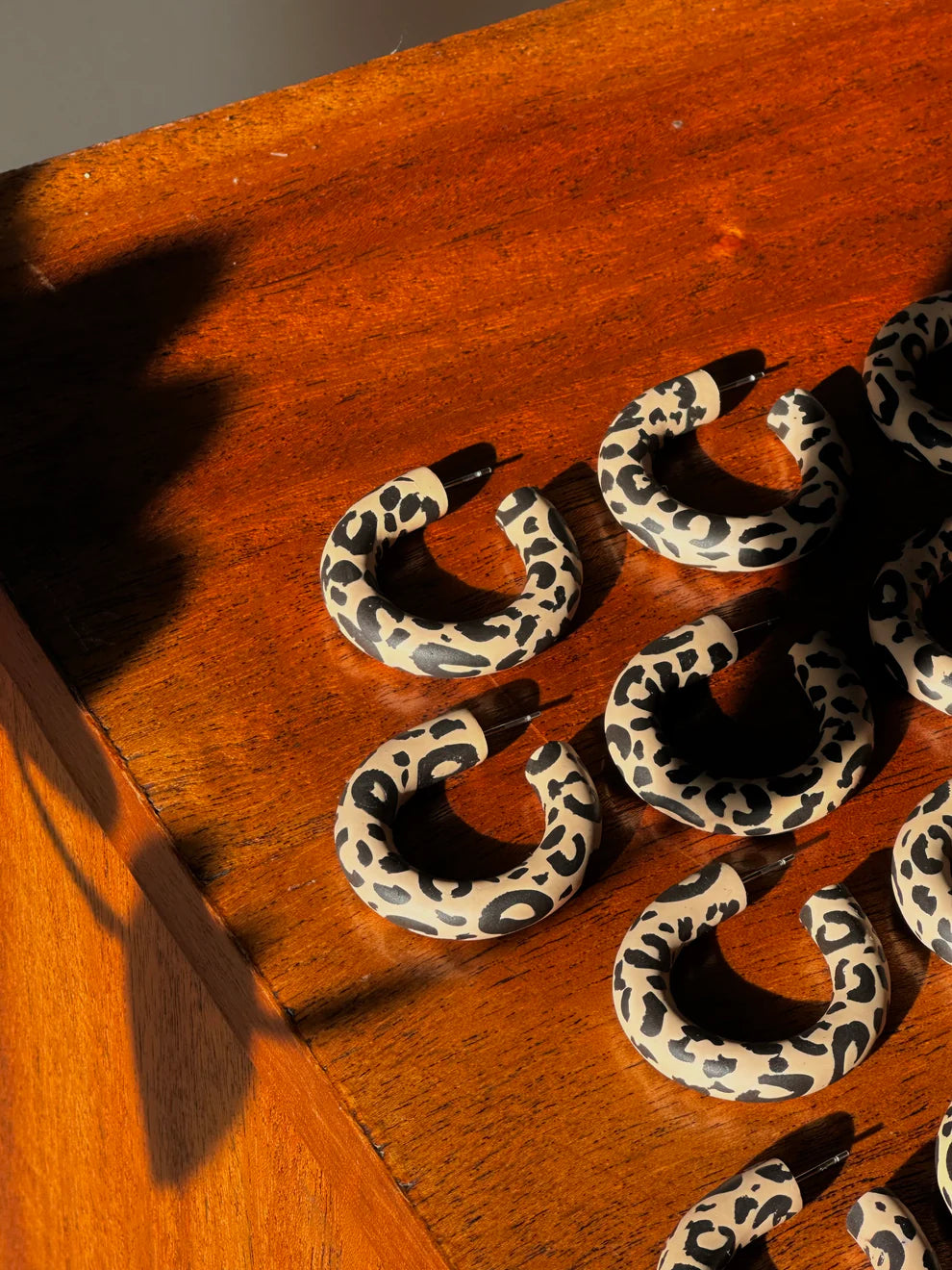 Leopard Hoop Earrings Large