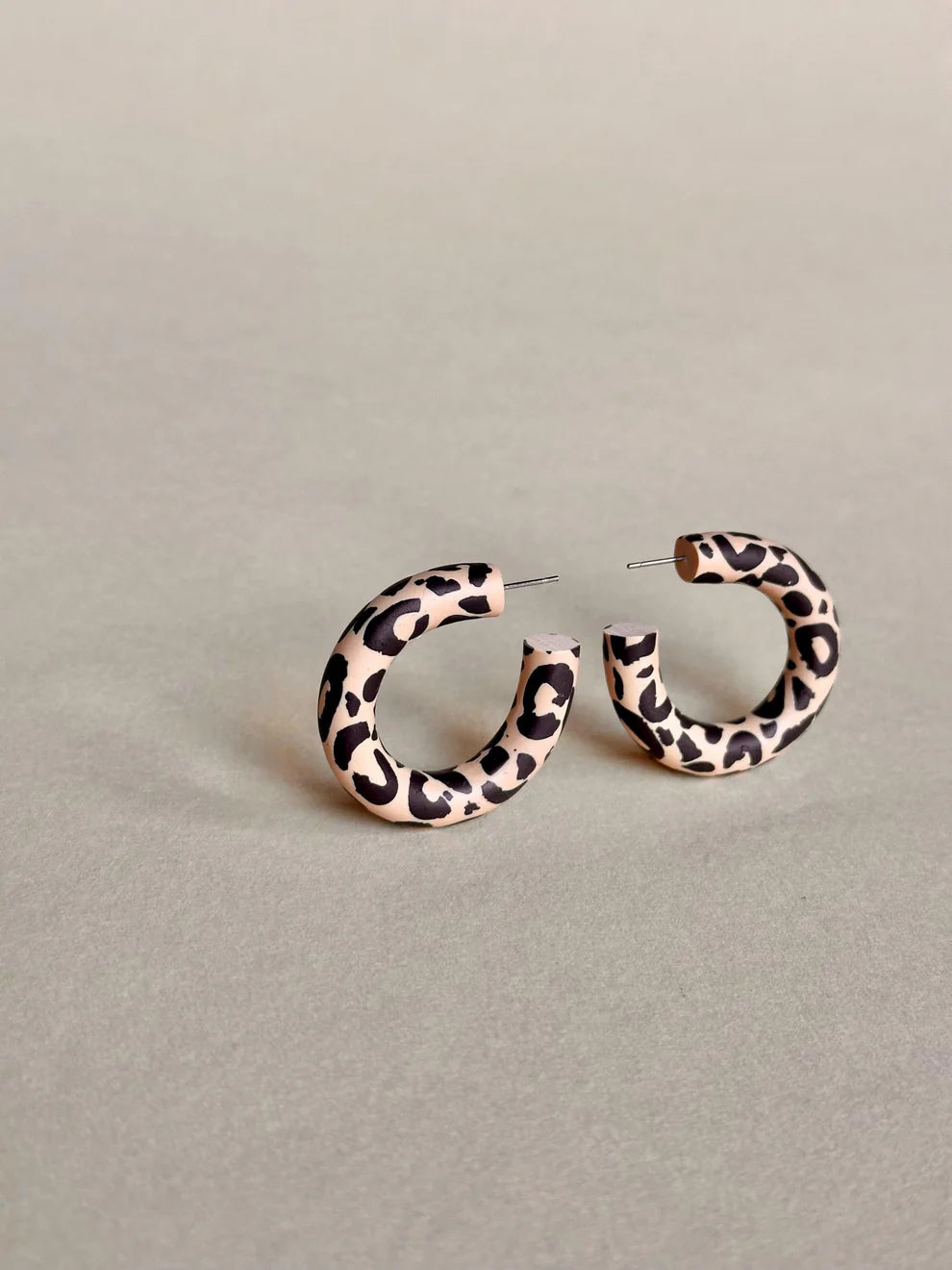 Leopard Hoop Earrings Large