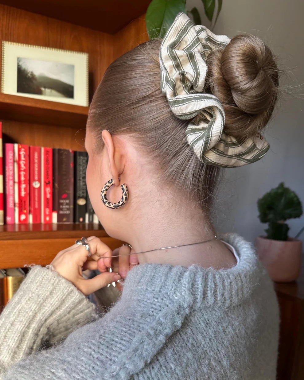 Leopard Hoop Earrings Small