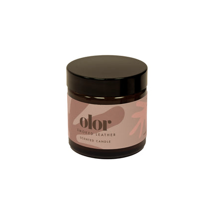 Smoked Leather Mini Jar Candle