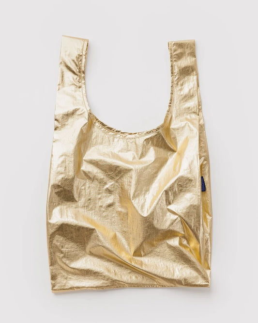 Baggu Standard Reusable Bag in Gold Metallic