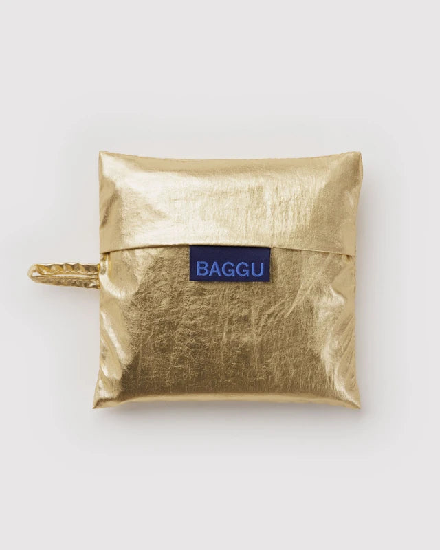 Baggu Standard Reusable Bag in Gold Metallic
