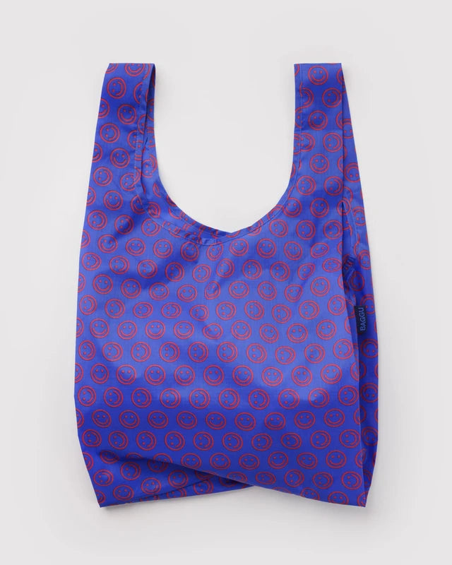 Baggu Standard Reusable Bag in Mini Cobalt Happy