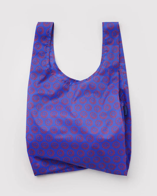 Baggu Standard Reusable Bag in Mini Cobalt Happy