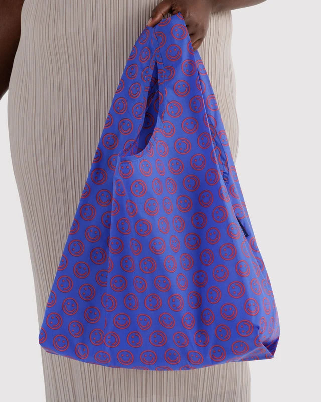 Baggu Standard Reusable Bag in Mini Cobalt Happy