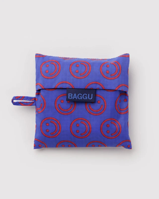 Baggu Standard Reusable Bag in Mini Cobalt Happy
