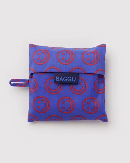 Baggu Standard Reusable Bag in Mini Cobalt Happy