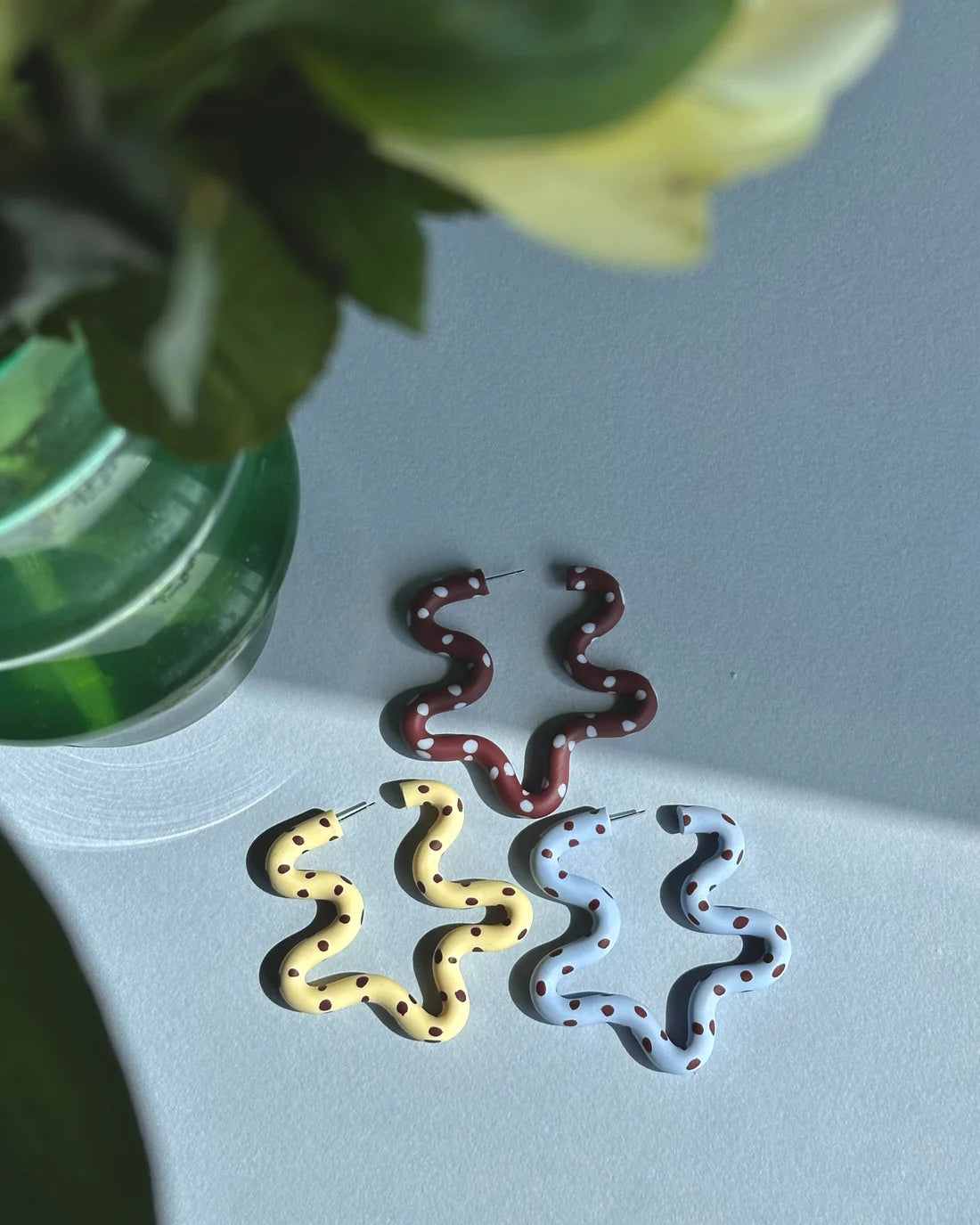 Polka Dot Wiggle Earrings