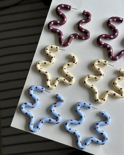 Polka Dot Wiggle Earrings